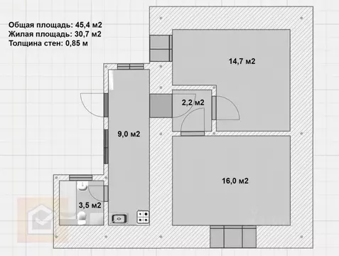 Дом в Севастополь ул. Частника, 75 (45 м)