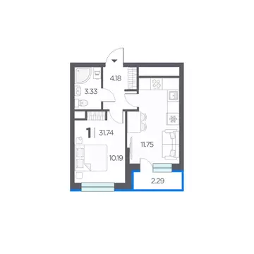 1-к кв. Рязанская область, Рязанский район, Дядьковское с/пос, с. ...