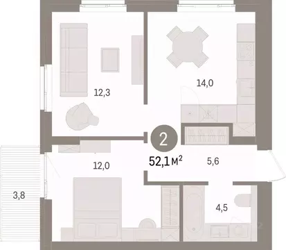 1-к кв. Ленинградская область, Ломоносовский район, Аннинское ...