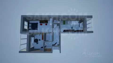 2-к кв. Сахалинская область, Южно-Сахалинск ул. 140-летия города ...