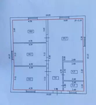 Дом в Воронежская область, Семилукский район, Губаревское с/пос, с. ...