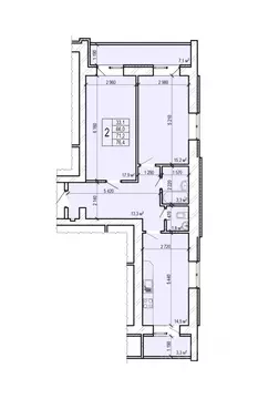 2-к кв. Саратовская область, Энгельс Новобазарная ул., 4 (76.4 м)