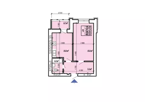 1-к кв. Саратовская область, Энгельс Дом у озера жилой комплекс (40.0 ...