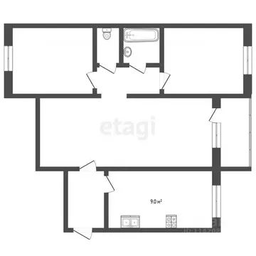 3-к кв. Воронежская область, Борисоглебск Аэродромная ул., 29 (68.6 м)