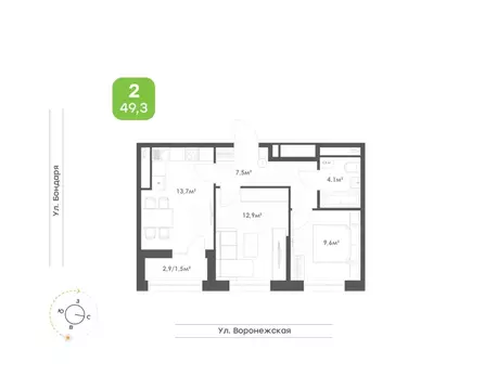 2-к кв. Хабаровский край, Хабаровск Воронежский Бульвар жилой комплекс ...