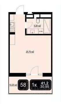 Студия Краснодарский край, Анапа Пионерский просп. (41.2 м)