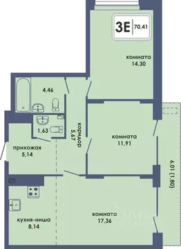 3-к кв. Пермский край, Пермь Камская Долина мкр, Аксиома жилой ...