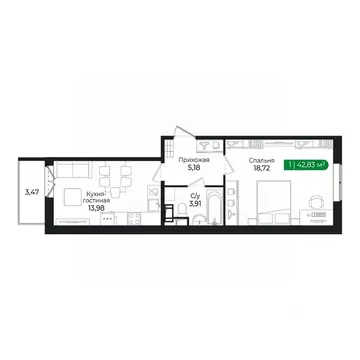 1-к кв. Ленинградская область, Сертолово Всеволожский район, ...