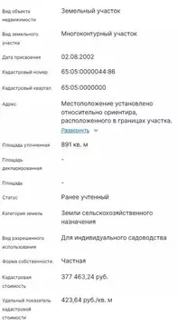 Участок в Сахалинская область, Анивский городской округ, с. Троицкое, ...