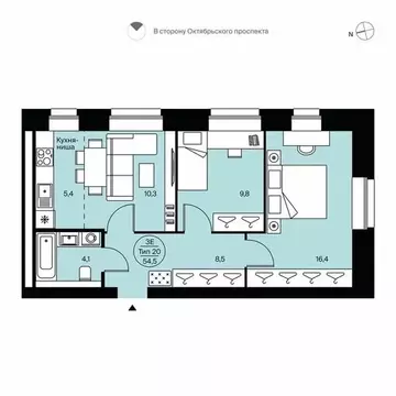 3-комнатная квартира: Сыктывкар, район Орбита, Петрозаводская улица, ...