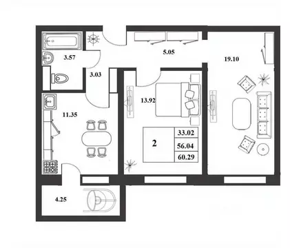 2-к кв. Новгородская область, Великий Новгород ул. Королева, 22к2 ...