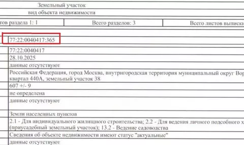 Участок в Москва Осинка СНТ, 38 (6.07 сот.)