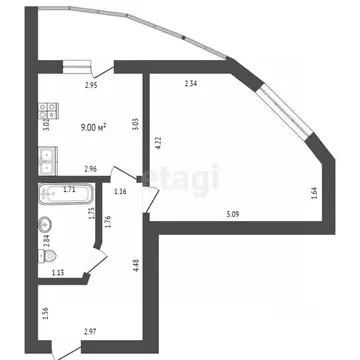 1-к кв. Мордовия, Саранск ул. Тавлинская Набережная, 3 (39.7 м)