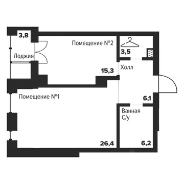 1-к кв. Челябинская область, Челябинск ул. Труда, 157А (57.3 м)