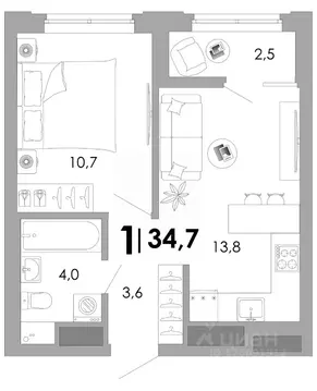 1-к кв. Владимирская область, Владимир Октябрьский военный городок,  ...