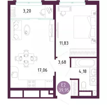 1-к кв. Тульская область, Тула ул. Купцов Гречихиных (39.95 м)