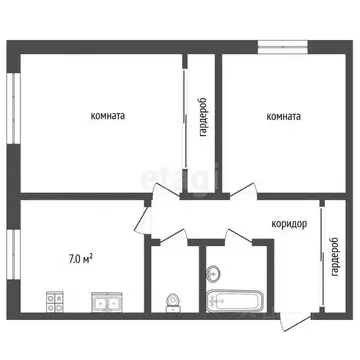 2-к кв. Ямало-Ненецкий АО, Муравленко ул. Ленина, 129 (54.1 м)