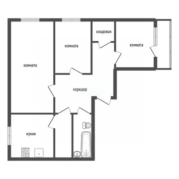 3-к кв. Воронежская область, Воронеж ул. Машиностроителей, 13/1 (72.0 ...