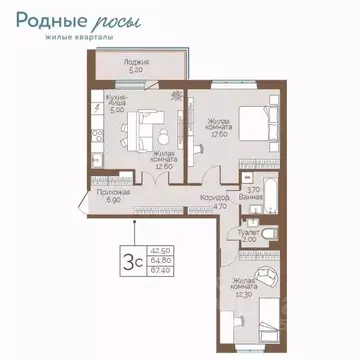 3-к кв. Пермский край, Пермский муниципальный округ, с. Фролы ул. ...