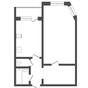 1-комнатная квартира: Тюмень, Широтная улица, 128А (40.2 м)
