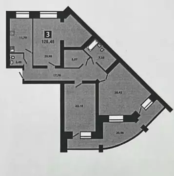 3-к кв. Красноярский край, Красноярск ул. Копылова, 19 (126.45 м)