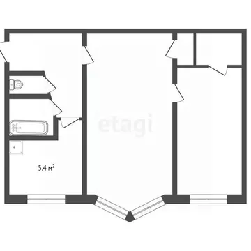 2-к кв. Челябинская область, Озерск Ленинградская ул., 11 (43.1 м)