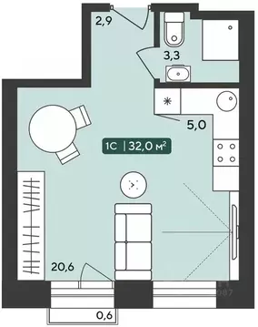 1-к кв. Новосибирская область, Мошковский район, пос. Октябрьский ...