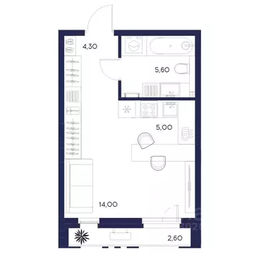 1-к кв. Пензенская область, Пенза Засурье мкр, Лес жилой комплекс ...