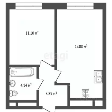 1-к кв. Тюменская область, Тюмень ул. Фармана Салманова, 17 (36.5 м)