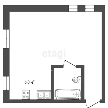 1-комнатная квартира: Томск, улица Алексея Беленца, 5 (26 м)