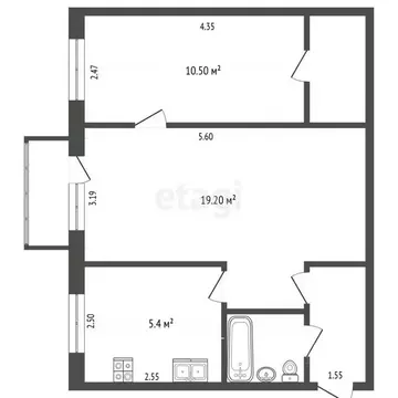 2-к кв. Омская область, Омск Городок Нефтяников мкр, ул. 50 лет ...