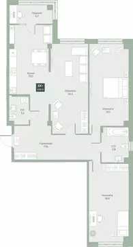 3-к кв. Курганская область, Курган Заозерный жилрайон, 6А мкр, ул. ...