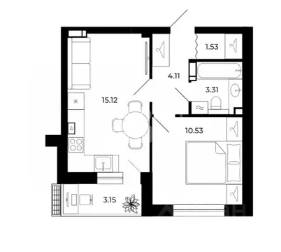 1-к кв. Липецкая область, Липецк Коммунистическая ул., 4 (38.28 м)