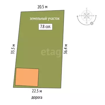 Участок в Миасс, СНТ Строитель-2 (7.75 м)