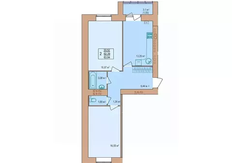 2-к кв. Костромская область, Кострома Якиманиха мкр, Энергия жилой ...
