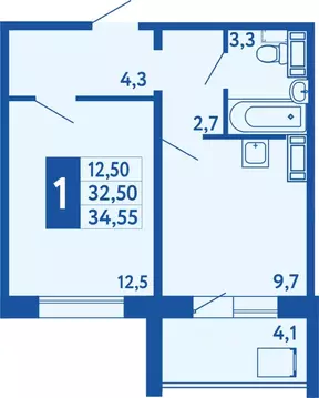 1-к кв. Башкортостан, Уфа Дема жилрайон, Новая Дема жилой комплекс ...