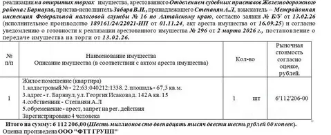 Свободной планировки кв. Алтайский край, Барнаул ул. Георгия Исакова, ...