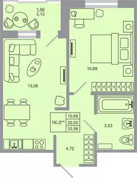 1-к кв. Ленинградская область, Всеволожский район, пос. Бугры Стороны ...