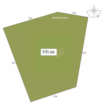 Участок в Алтай, Майминский район, с. Подгорное ул. Горная (9.91 сот.)