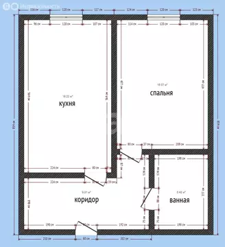 1-комнатная квартира: Махачкала, проспект Насрутдинова, 254к1 (52.4 м)