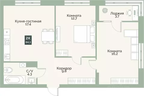 Свободной планировки кв. Курганская область, Курган Заозерный ...