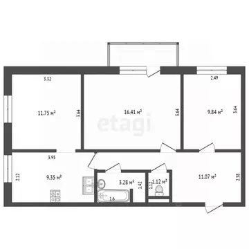 3-к кв. Белгородская область, Белгород ул. Губкина, 26 (64.0 м)