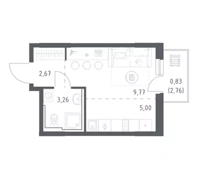 Студия Башкортостан, Уфа Дема жилрайон, Новая Дема жилой комплекс, ...
