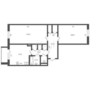 2-комнатная квартира: Новый Уренгой, район Северная Жилая Часть, ...