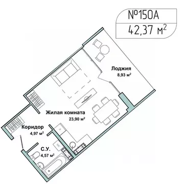 1-к кв. Севастополь ул. Летчиков, 10к4 (42.1 м)