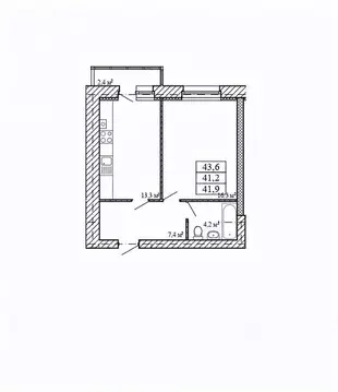 1-к кв. Тамбовская область, Тамбов городской округ, пос. Строитель ул. ...