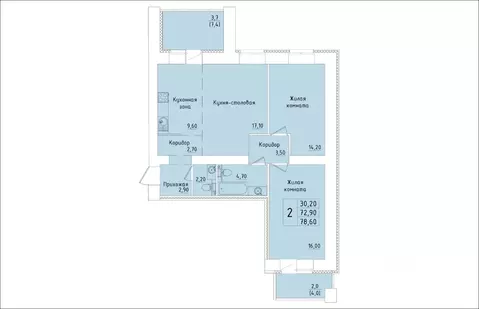 2-к кв. Кировская область, Киров Хлебозаводской проезд, 6 (78.6 м)