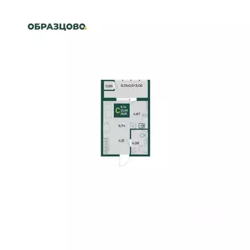 Студия Краснодарский край, Краснодар Образцово мкр,  (26.91 м)
