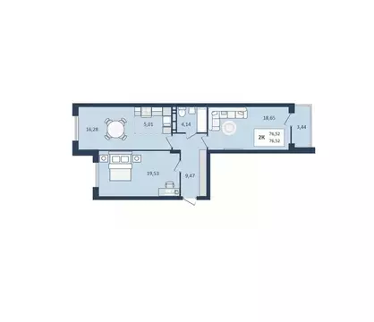 2-к кв. Ставропольский край, Кисловодск  (76.52 м)