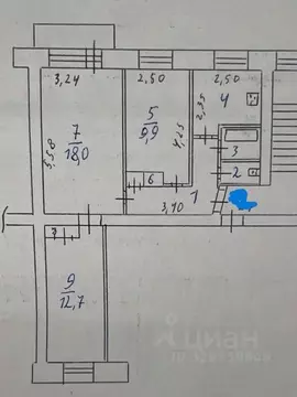 3-к кв. Иркутская область, Иркутск ул. Розы Люксембург, 39 (56.1 м)